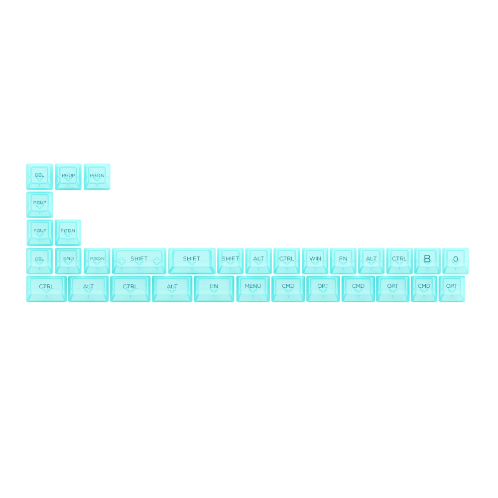 Akko ASA Clear Printed Keycap Mint Fullset