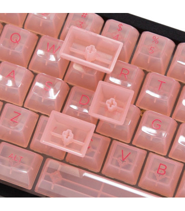 Akko ASA Clear Printed Keycap Pink Fullset