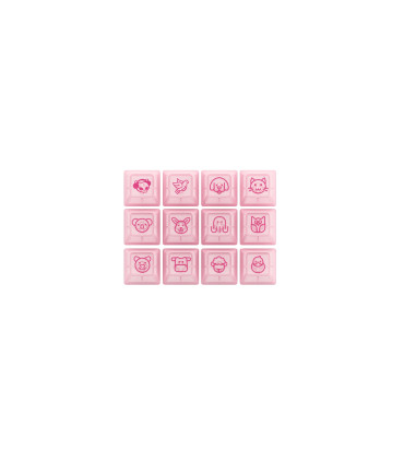 Akko ASA Clear Printed Keycap Pink Fullset