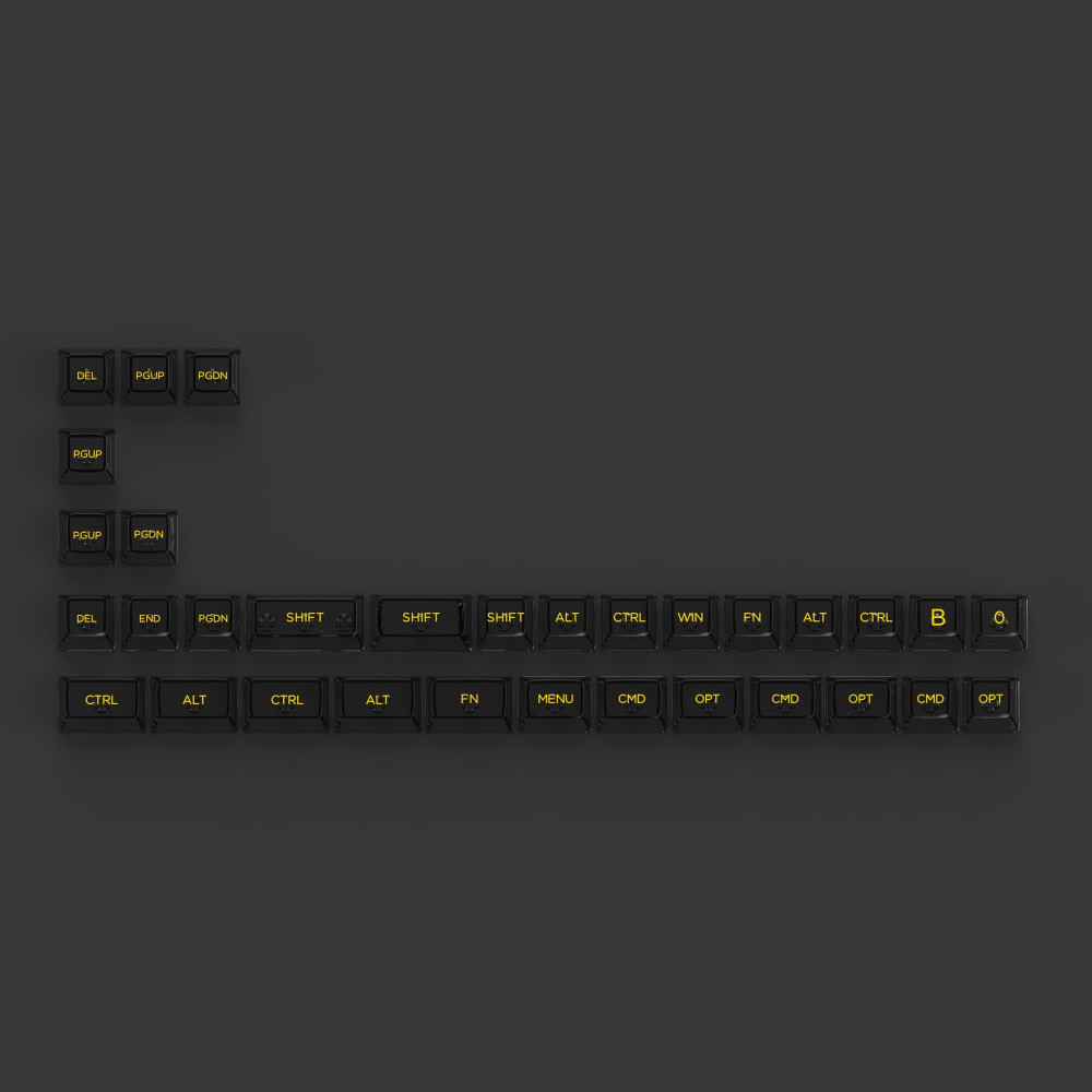 Akko ASA Clear Printed Keycap Black V2 Fullset