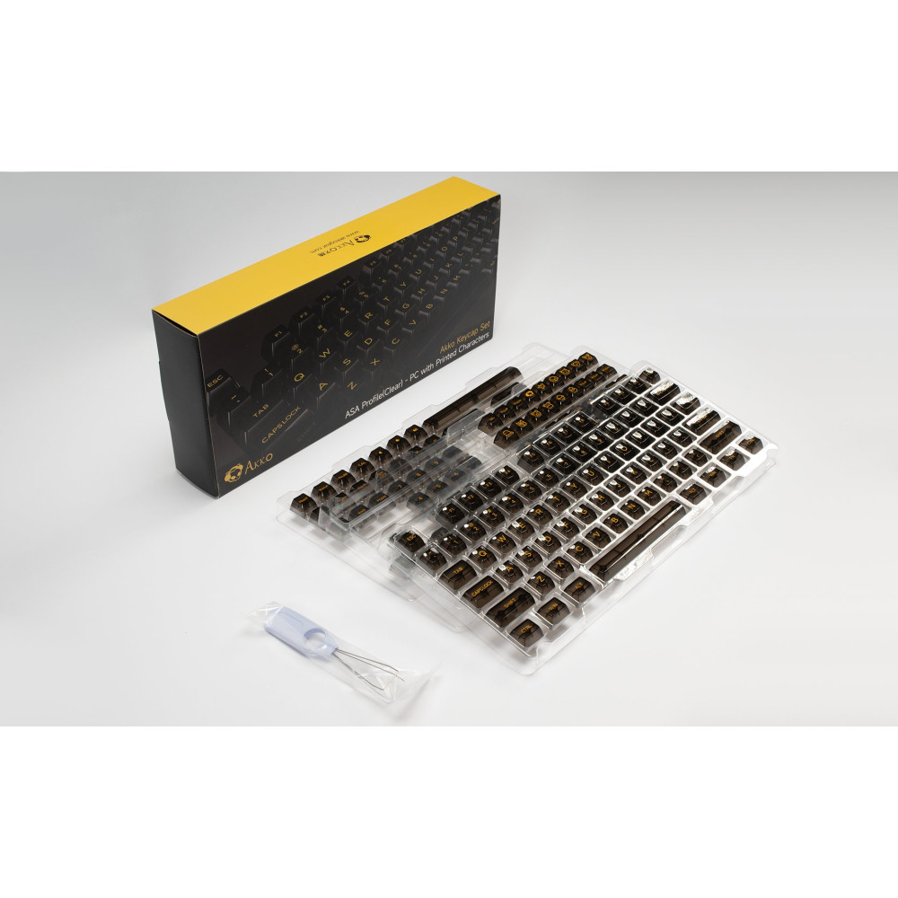 Akko ASA Clear Printed Keycap Black V2 Fullset