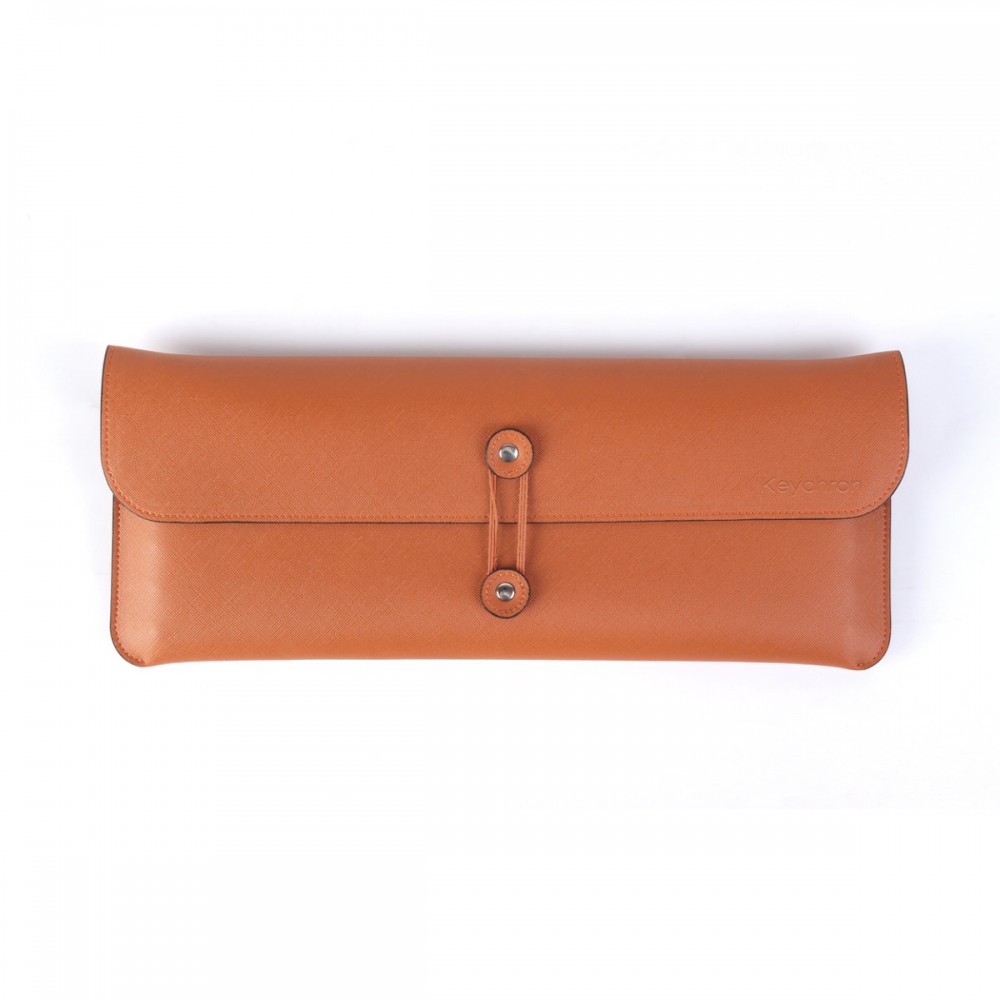 Keychron K3 Pochette de voyage Saffiano Cuir Orange