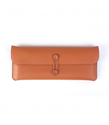 Keychron K3 Pochette de voyage Saffiano Cuir Orange