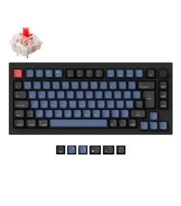 Keychron Q1 Blue QMK Red Switch (ANSI) avec bouton