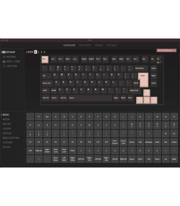 Keychron Q1 Blue QMK Red Switch (ANSI) avec bouton