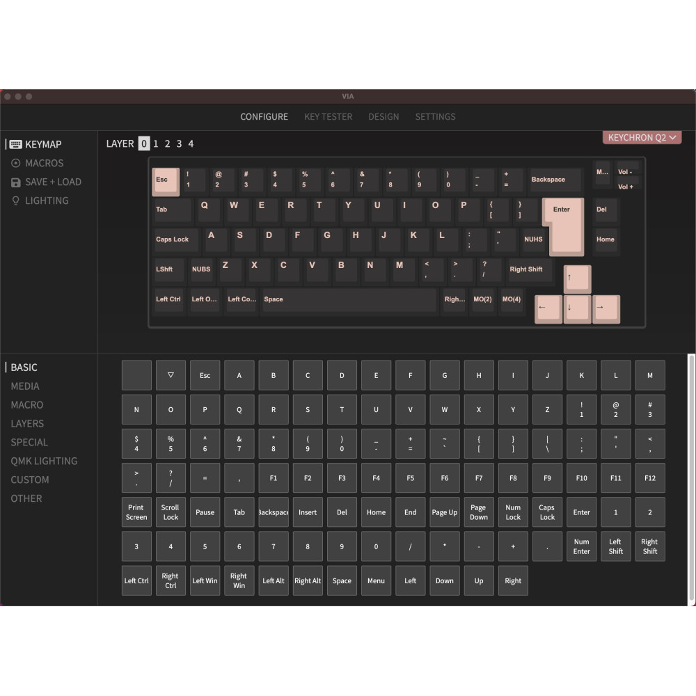Keychron Q2 Black QMK Red Switch (ANSI) w/Knob