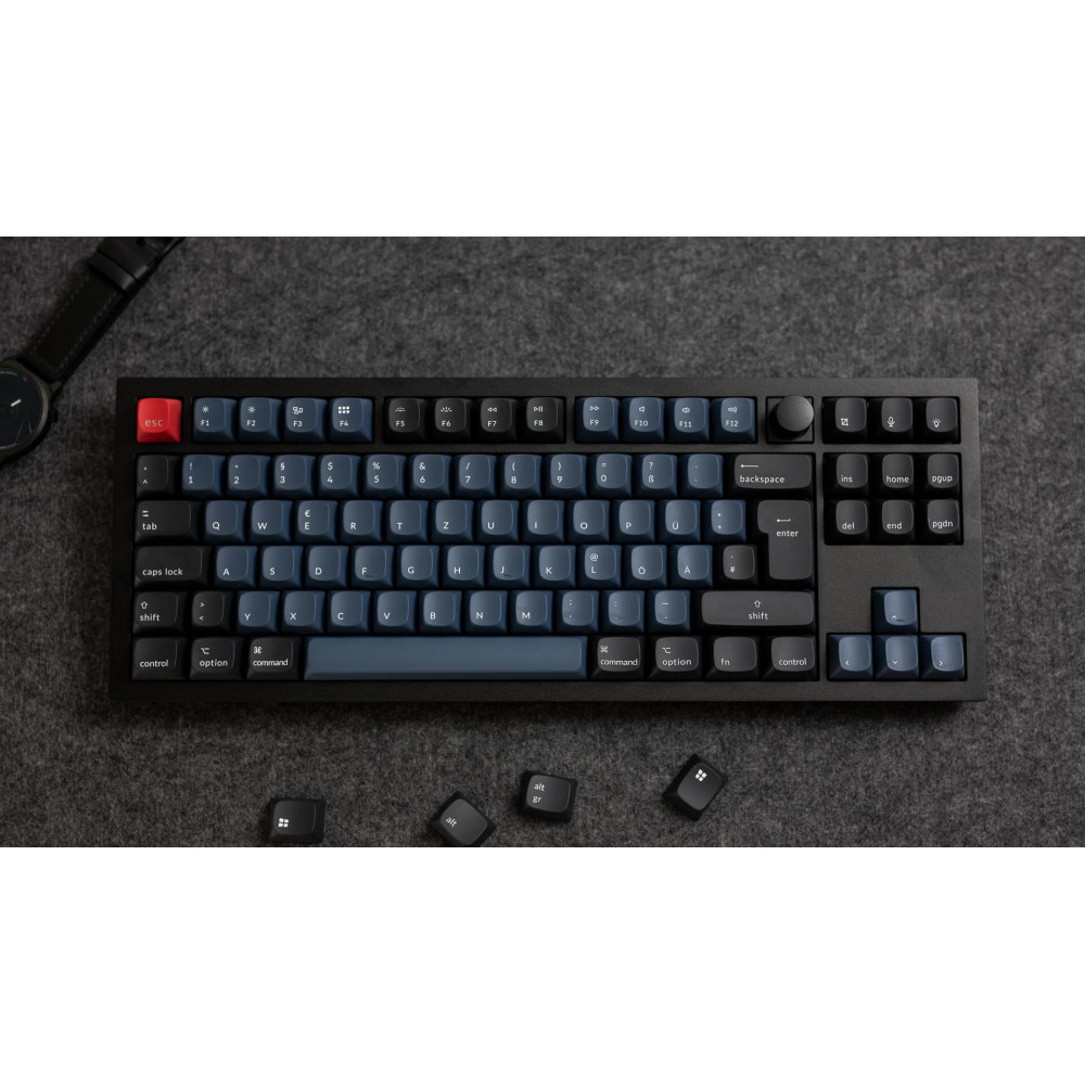 Keychron Q3 Black QMK Brown Switch Schweizer Layout (ISO-CH) w/Knob