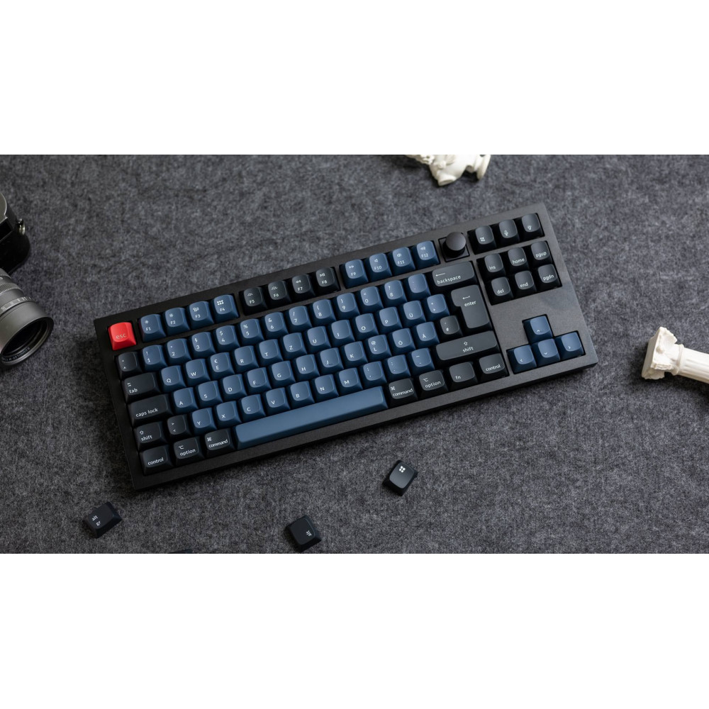 Keychron Q3 Noir QMK Brown Switch Swiss Layout (ISO-CH) avec bouton
