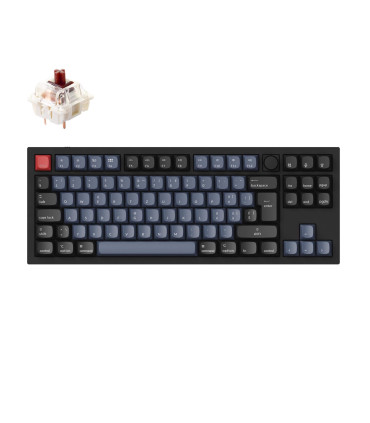 Keychron Q3 Noir QMK Brown Switch Swiss Layout (ISO-CH) avec bouton