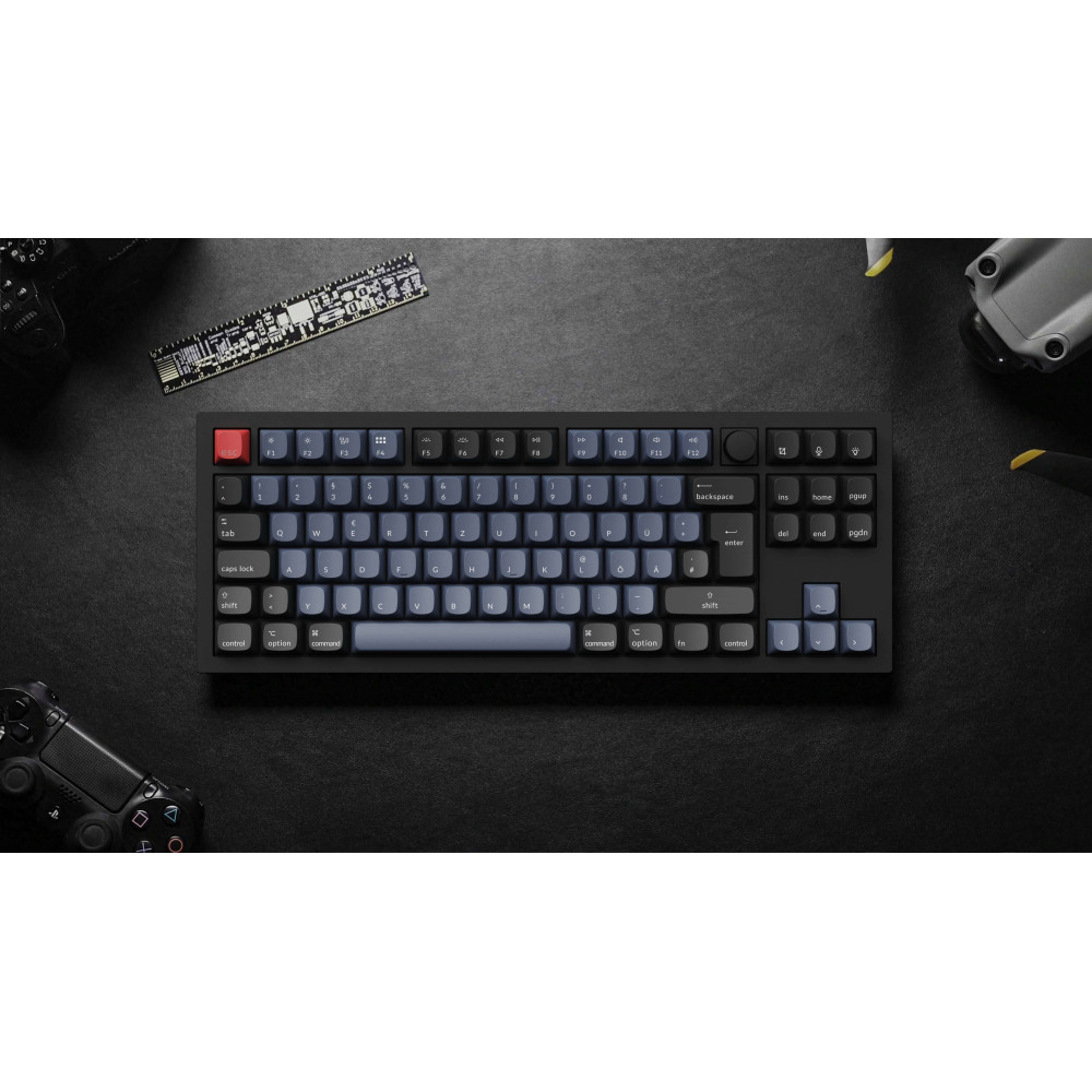 Keychron Q3 Black QMK Brown Switch Schweizer Layout (ISO-CH) w/Knob