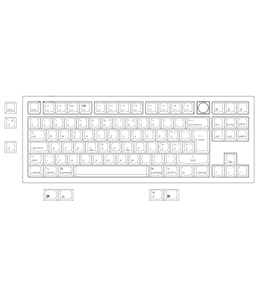 Keychron Q3 Noir QMK Brown Switch Swiss Layout (ISO-CH) avec bouton