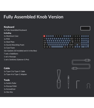 Keychron Q6 Black QMK Brown Switch (ISO-CH) w/Knob