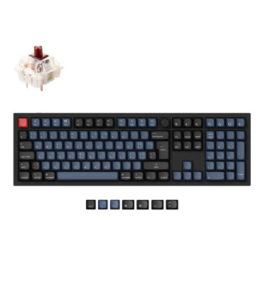 Keychron Q6 Black QMK Brown Switch (ISO-CH) w/Knob