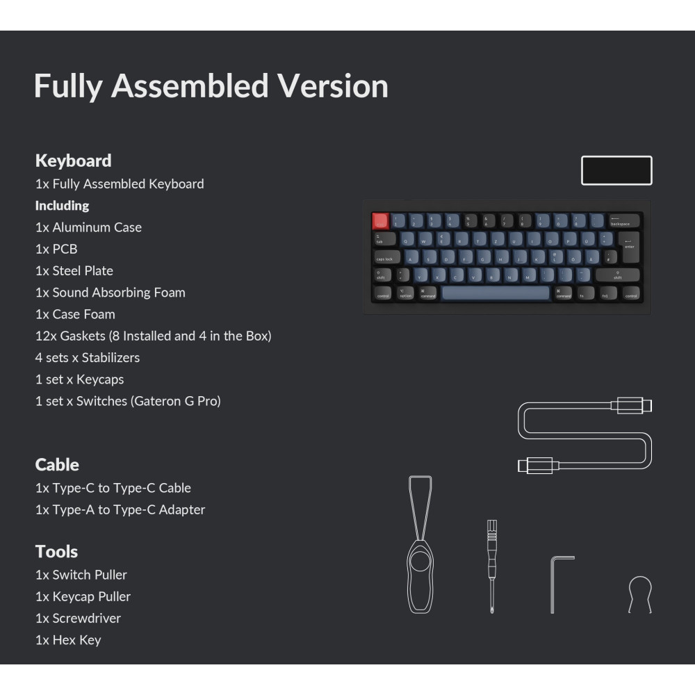 Keychron Q3 Black QMK Brown Switch (ANSI) w/Knob