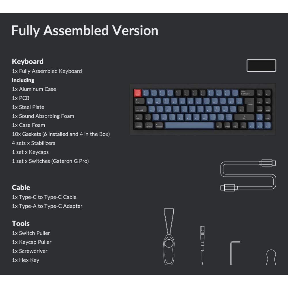 Keychron Q3 Black QMK Brown Switch (ANSI) w/Knob