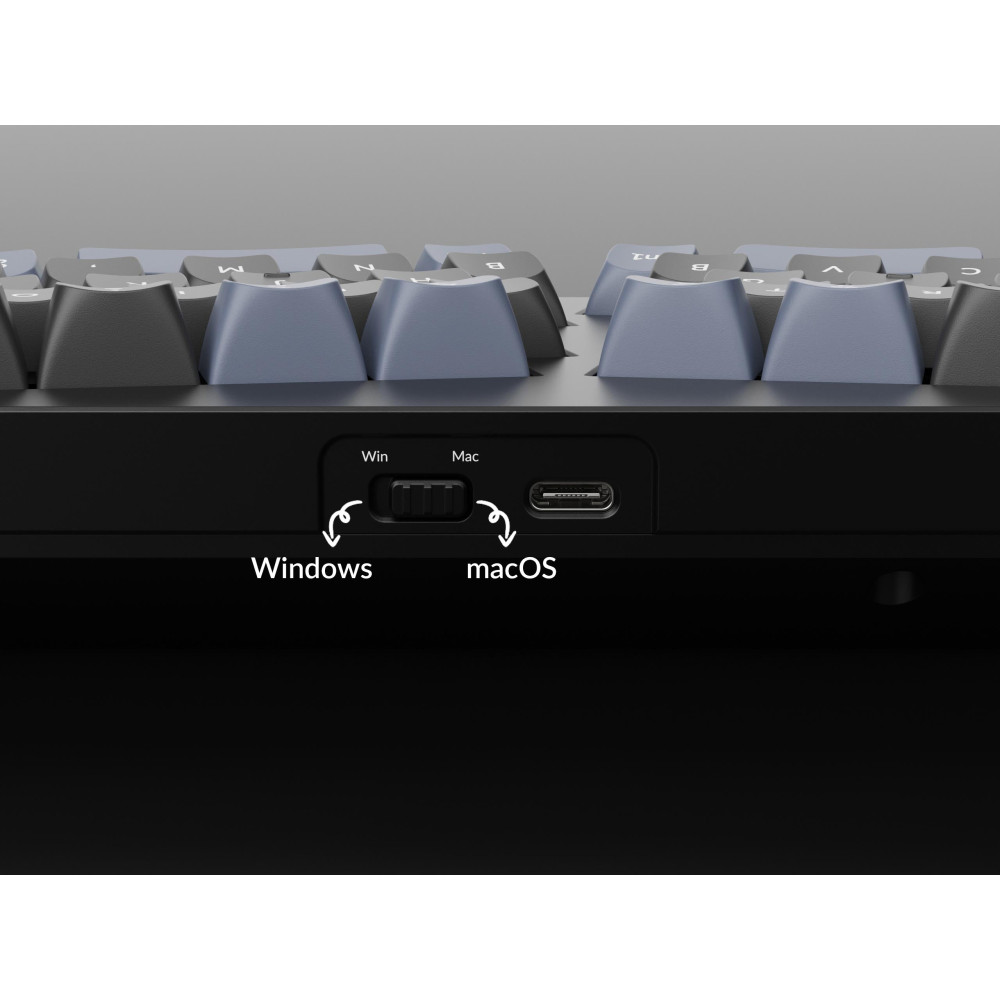 Keychron Q8 Black QMK Brown Switch (ISO-CH) w/Knob