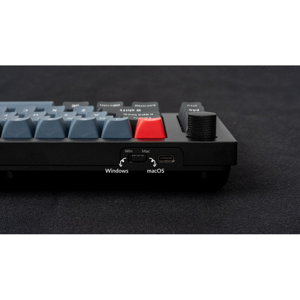 Keychron Q65 Interrupteur QMK brun noir (ANSI) avec bouton