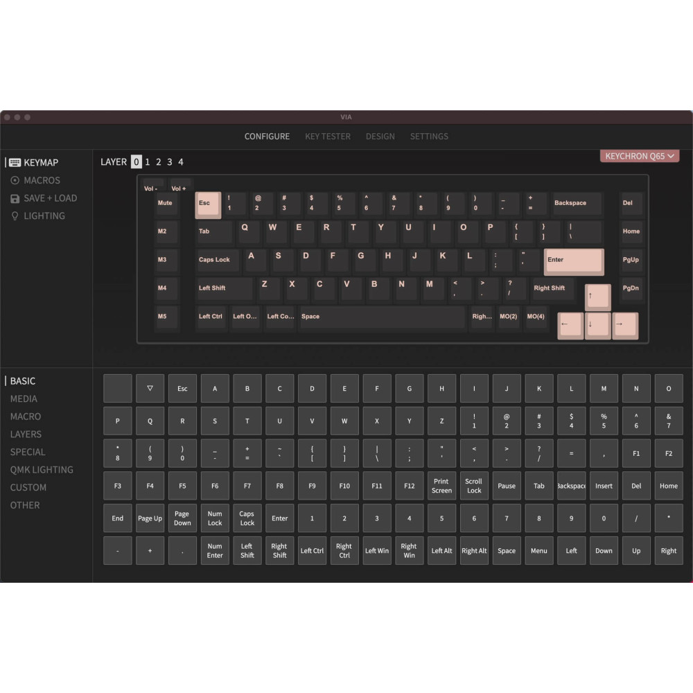 Keychron Q65 Black QMK Brown Switch (ANSI) w/Knob
