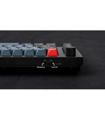 Keychron Q65 Interrupteur QMK brun noir (ANSI) avec bouton