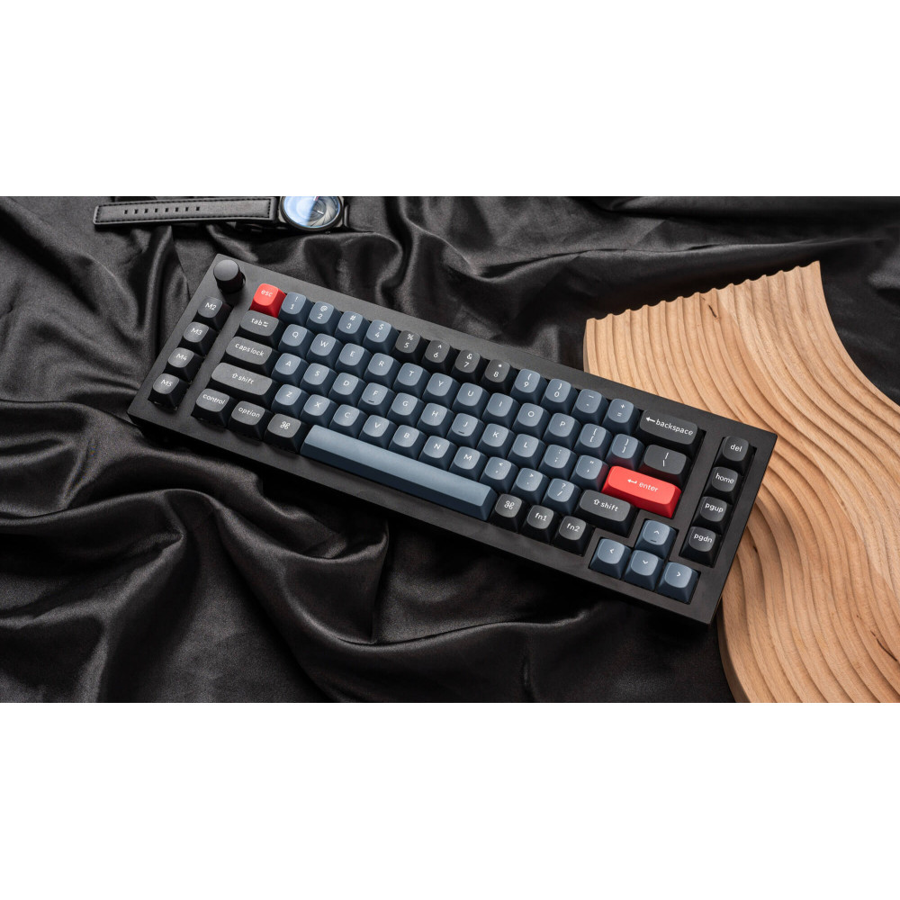 Keychron Q65 Interrupteur QMK brun noir (ANSI) avec bouton