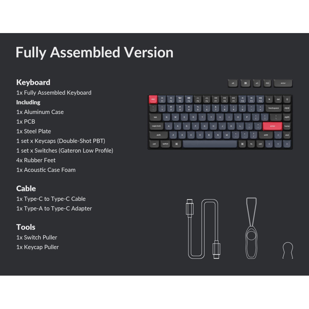 Keychron Q1 Blue QMK Red Switch (ANSI) w/Knob