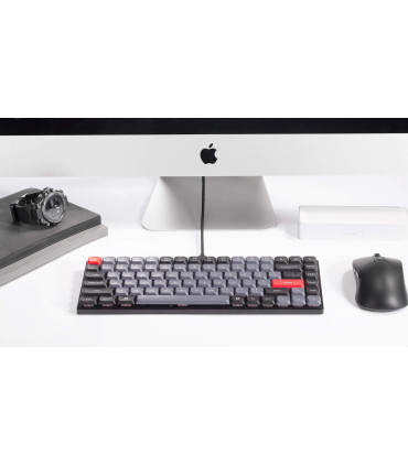 Keychron Q1 Blue QMK Red Switch (ANSI) avec bouton