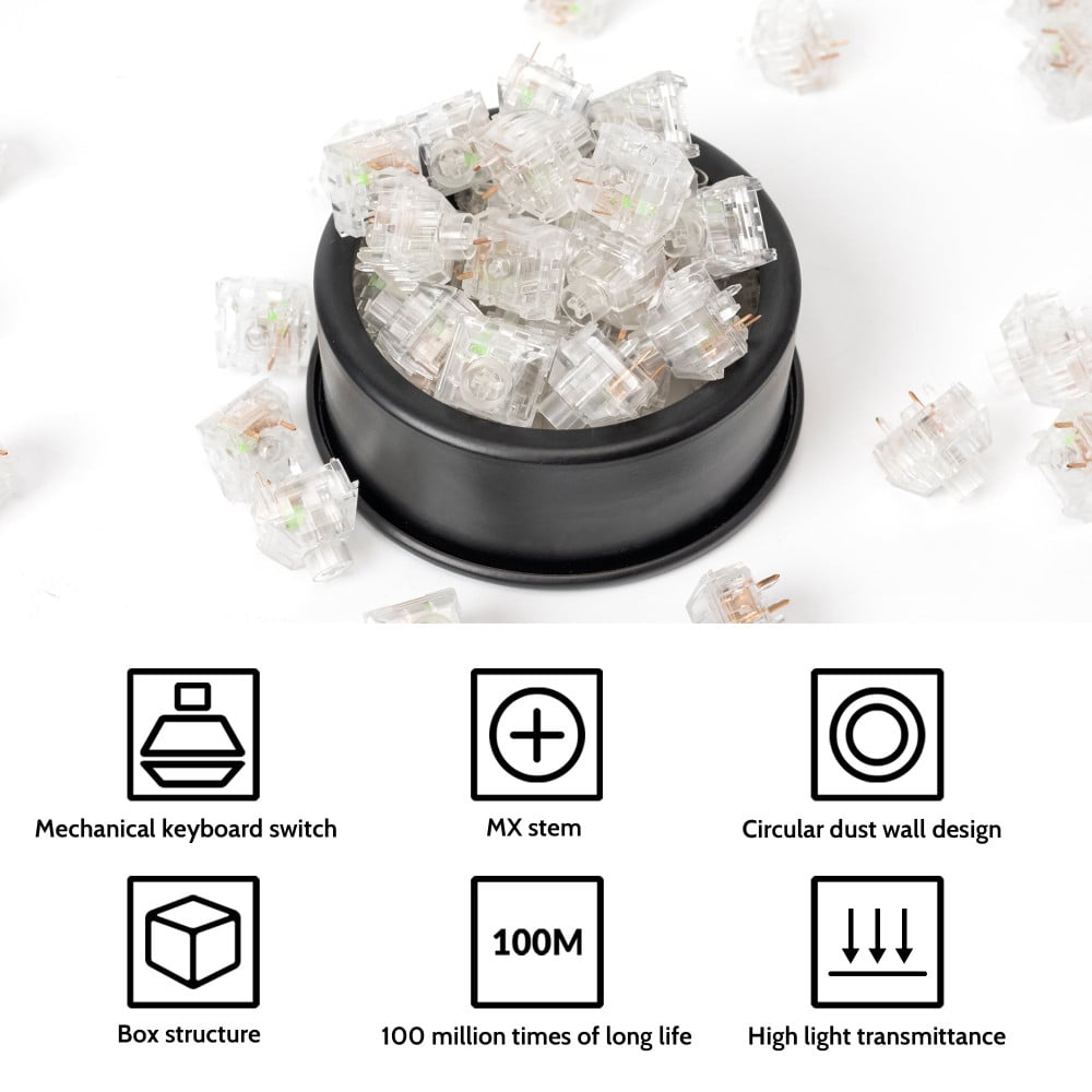Kailh Jellyfish Box Switch X (Clicky) 110pcs/Set