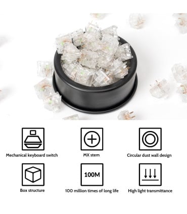 Kailh Jellyfish Box Switch X (Clicky) 110pcs / Set
