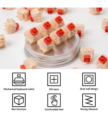 Kailh Red Bean Pudding Box Switch 110pcs/Set
