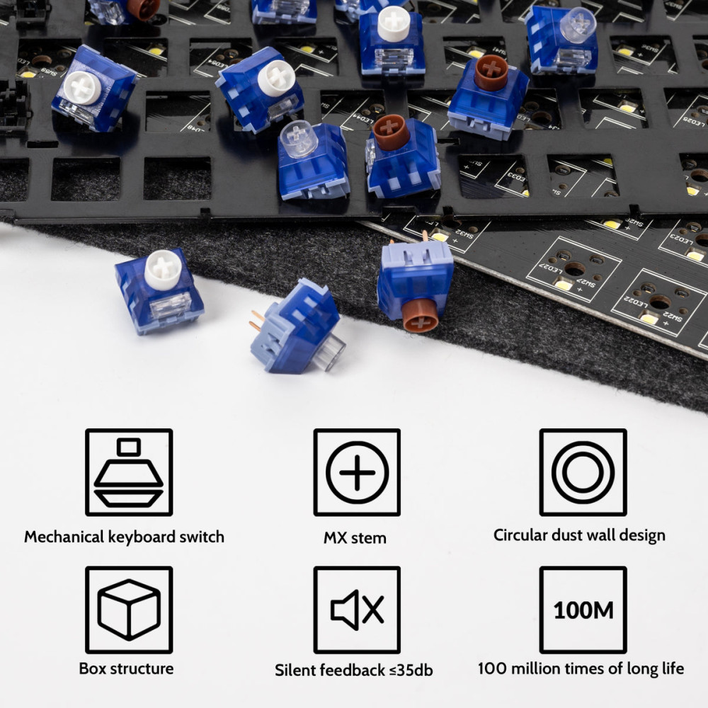 Kailh Deep Sea Silent Box Red Tr.Switch 110pcs/Set