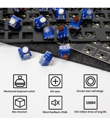 Kailh Deep Sea Silent Box Red Tr.Switch 110pcs/Set
