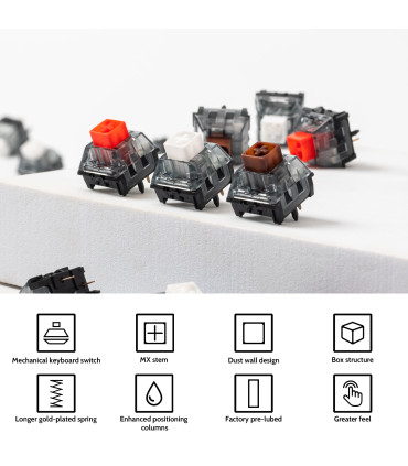 Kailh Box V2 Switch 110pcs / Set Rouge