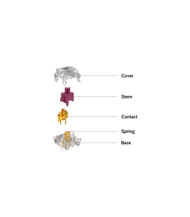 Kailh Crystal Burgundy Pro Switch 110pcs / Set