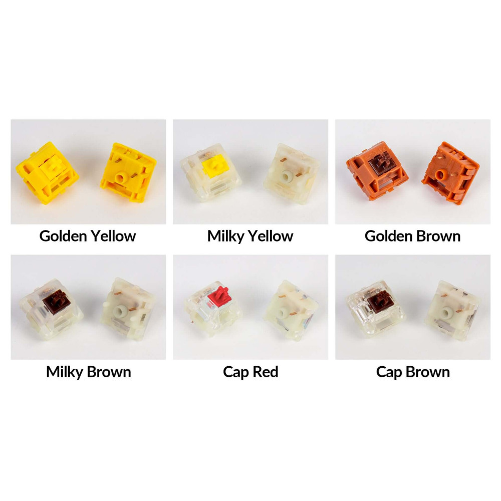 Gateron Cap V2 Switch 110pcs / Set Golden-Brown