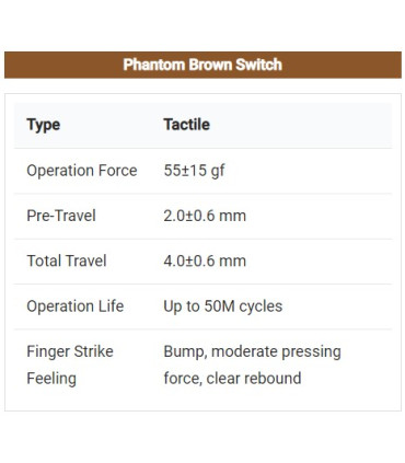 Gateron Phantom Switch 110pcs / Set Brown