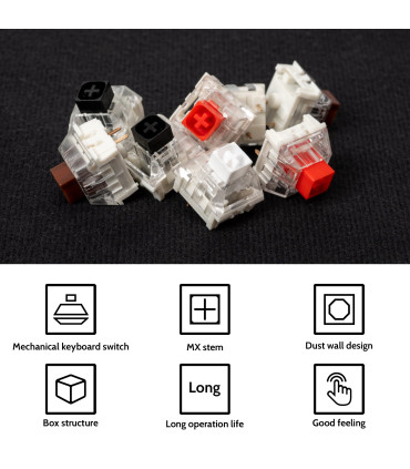 Kailh Box Switch 110pcs / Set Rouge