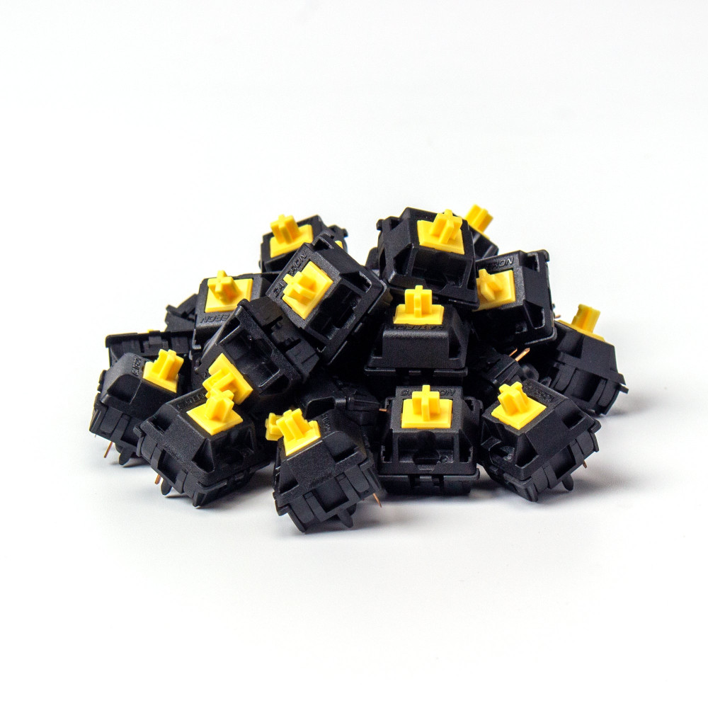 Gateron KS-3X Full Black Switch 110pcs/Set Yellow