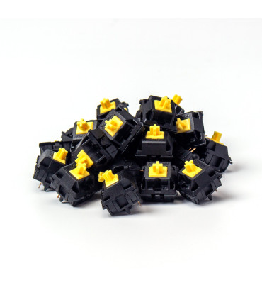 Gateron KS-3X Full Black Switch 110pcs / Set Yellow