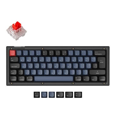Keychron V4 Frosted Black QMK Red Switch (ISO-CH)