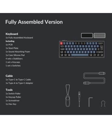 Keychron V4 Frosted Black QMK Brown Switch (ISO-CH)