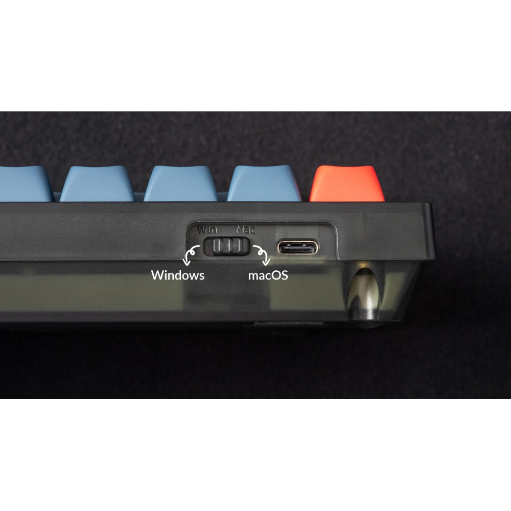 Keychron V4 Frosted Black QMK Brown Switch (ISO-CH)