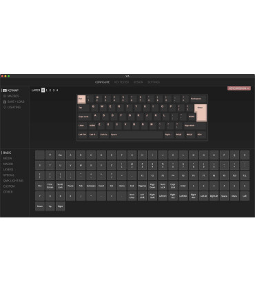 Keychron V4 Frosted Black QMK Brown Switch (ISO-CH)
