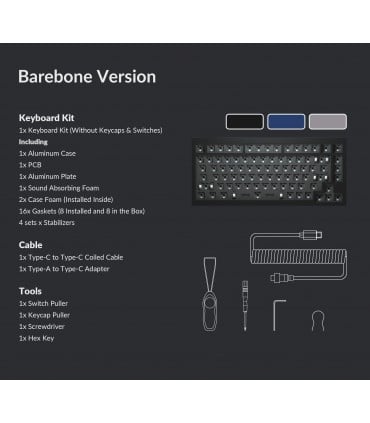 Keychron Q1 QMK Hot-Swap Barebone (ISO) Space Grey