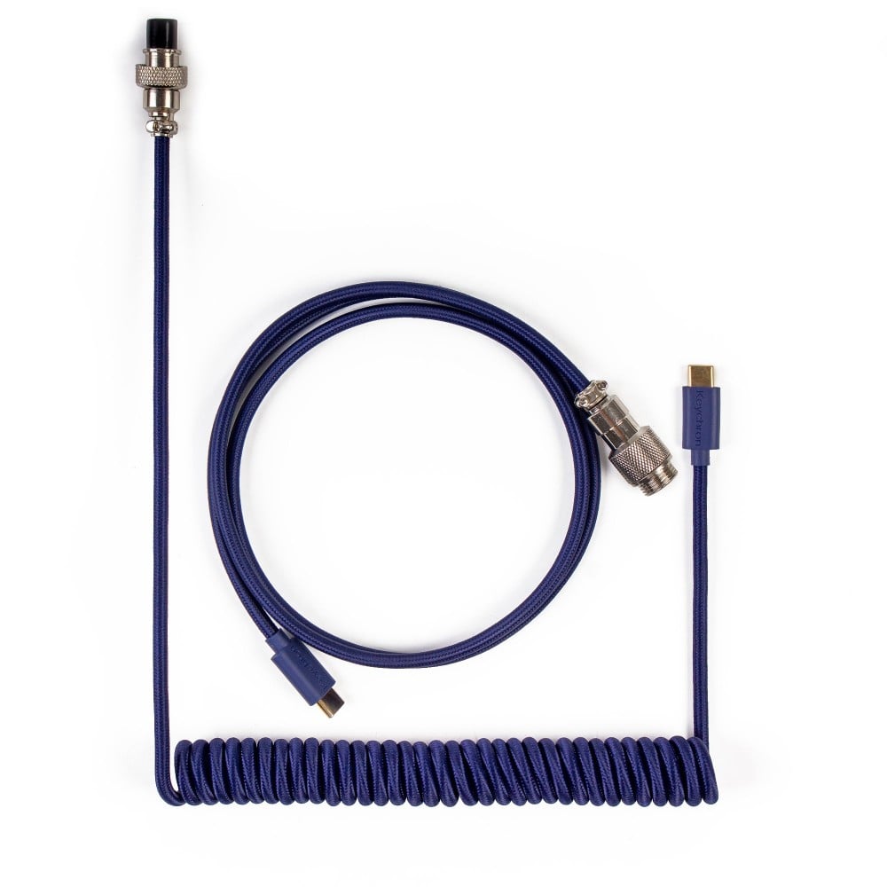 Keychron Câble enroulé personnalisé bleu