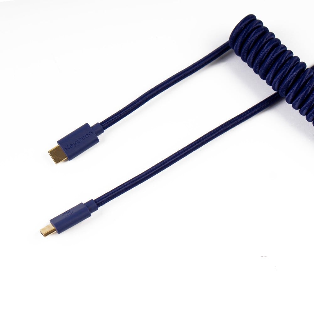 Keychron Câble Aviateur Enroulé Personnalisé Bleu