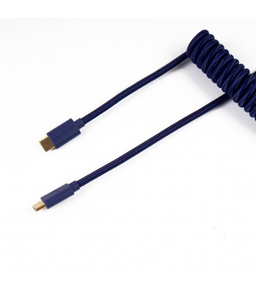 Keychron Câble enroulé personnalisé bleu