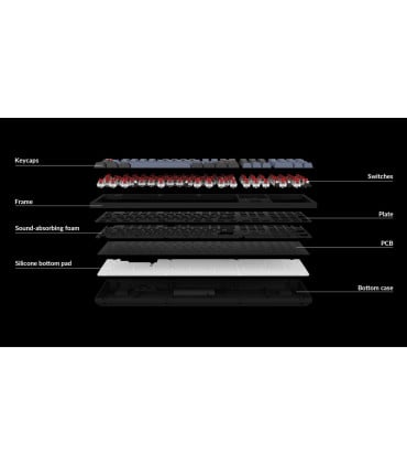 Keychron K10 Pro Red Switch (ANSI) Clavier mécanique 100% Disposition