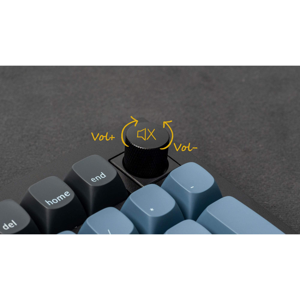 Keychron Q5 Commutateur brun QMK noir (ISO-CH) avec bouton