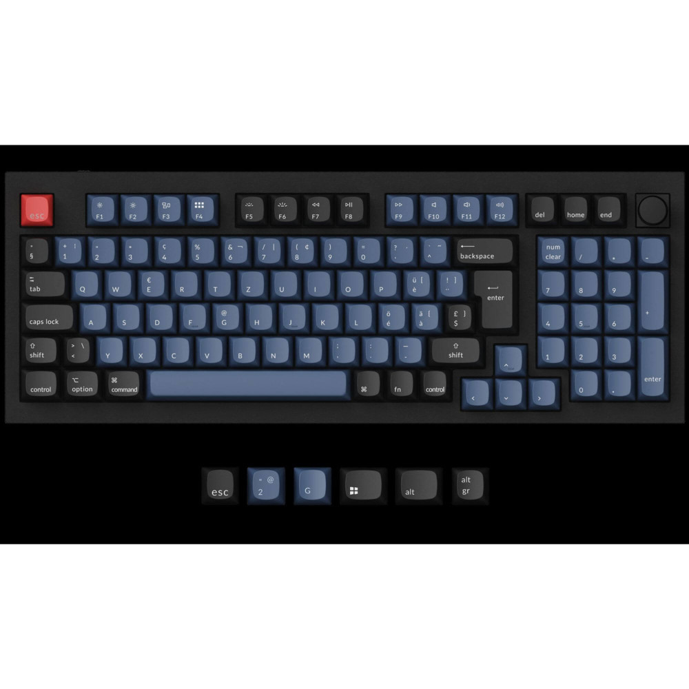 Keychron Q5 Black QMK Red Switch (ISO-CH) w/Knob