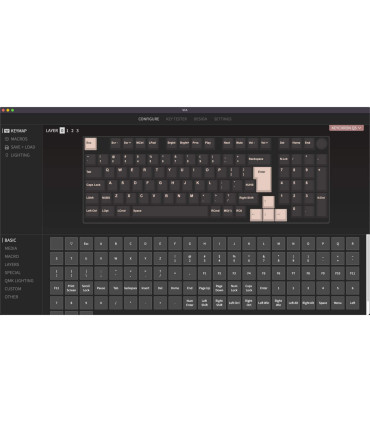 Keychron Q5 Commutateur QMK Rouge noir (ISO-CH) avec bouton